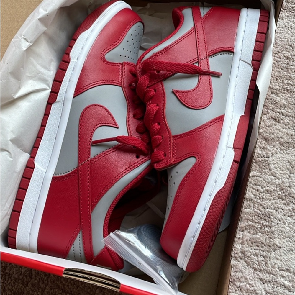 Nike Red and Gray Sneakers